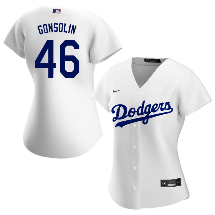 Nike Women #46 Tony Gonsolin Los Angeles Dodgers Baseball Jerseys Sale-White